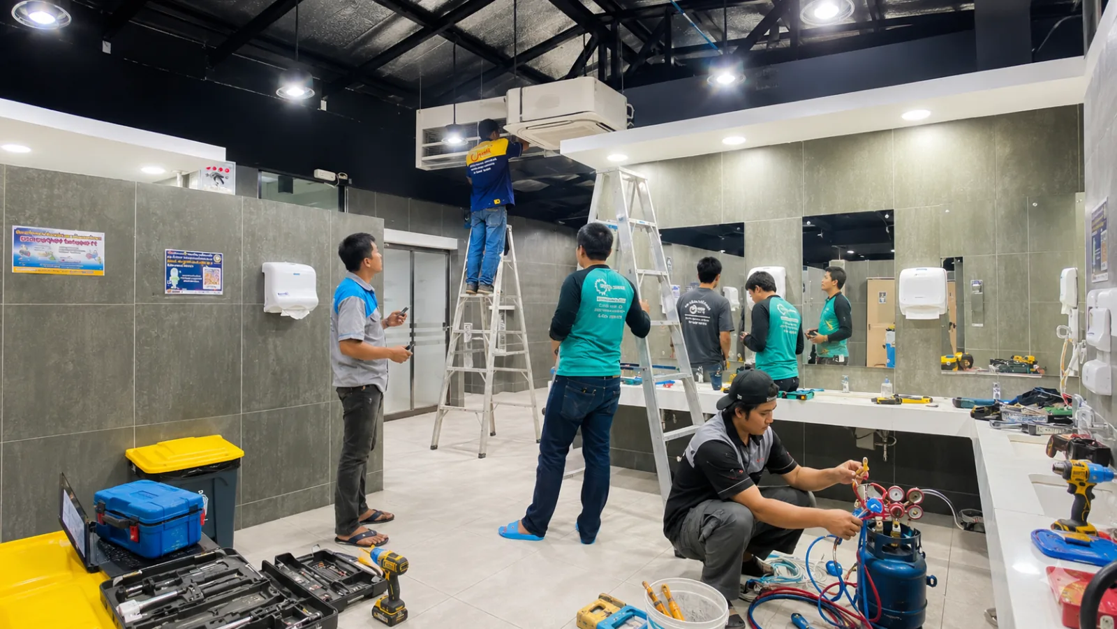 ผลงานระบบปรับอากาศและทำความเย็นสำหรับลูกค้าองค์กรของ PAA Air Service